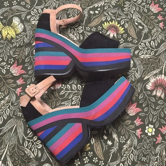 Hermés Colorful Platform Sandals - Picture 4 of 9